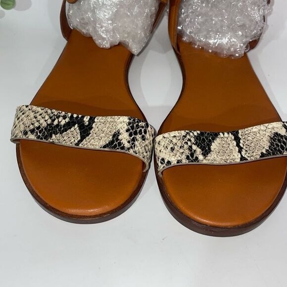 Cole Haan Barra Snale Embossed snake Embossed Leather Sandles - Picture 9 of 12